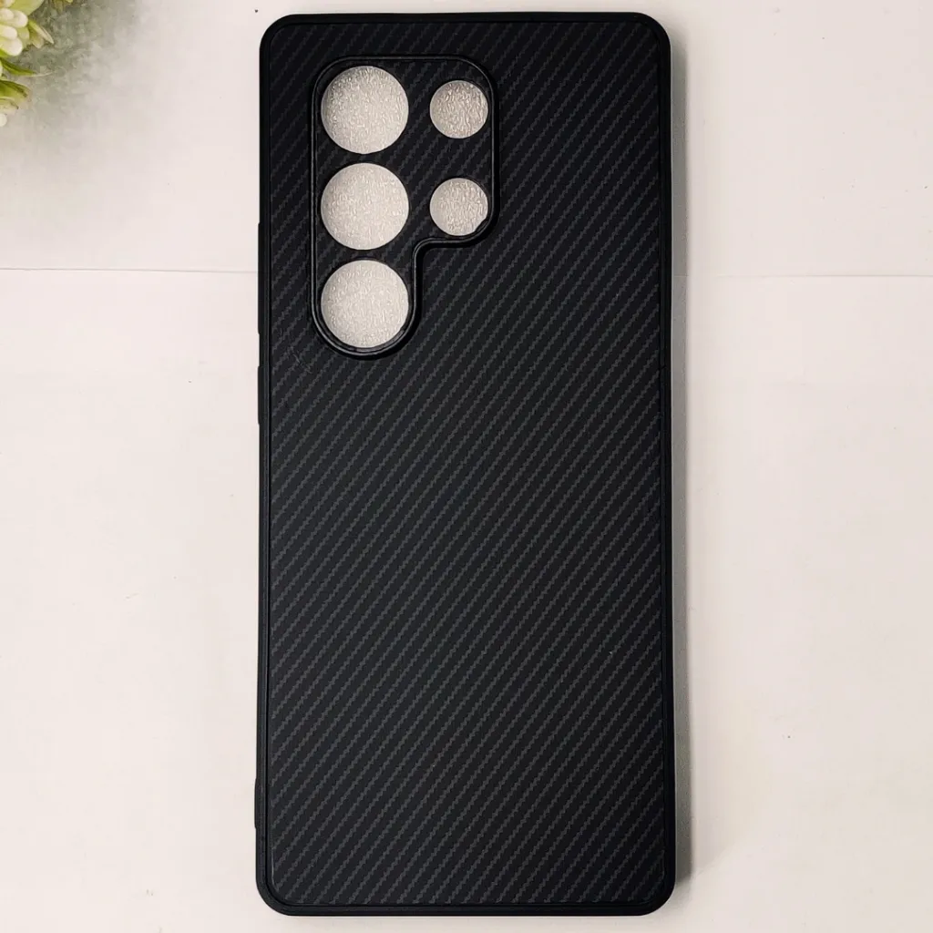 [PO4BITS25U-20-2] iTel S25 Ultra 4G 3D Carbon Fiber Texture Leather Back Case (Black)
