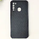 iTel Vision 2 3D Carbon Fiber Texture Leather Back Case (Black)