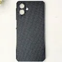 Samsung Galaxy A07 4G 3D Carbon Fiber Texture Leather Back Case (Black)