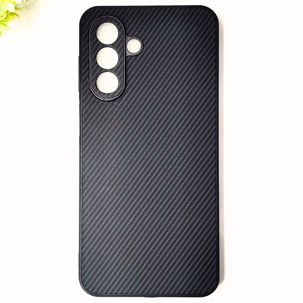 Samsung Galaxy A17/A26 4G|5G 3D Carbon Fiber Texture Leather Back Case (Black)