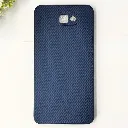 Samsung Galaxy J7 Prime 3D Carbon Fiber Texture Leather Back Case (Navy Blue)