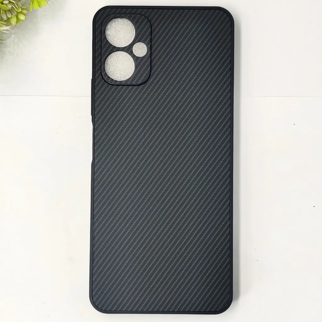 Tecno Camon 19 Neo 3D Carbon Fiber Texture Leather Back Case (Black)