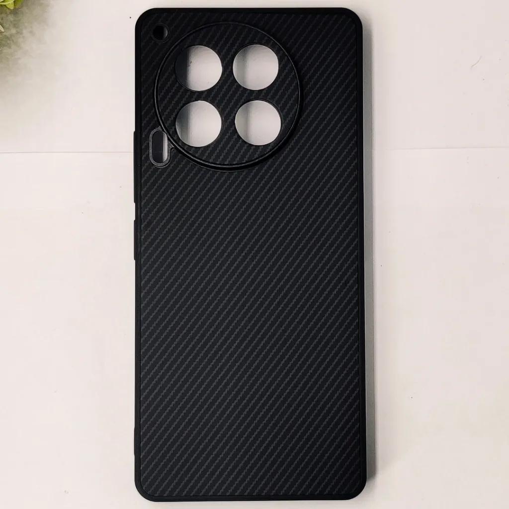 Tecno Camon 30 4G|5G 3D Carbon Fiber Texture Leather Back Case (Black)
