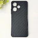 Infinix Hot 30 3D Carbon Fiber Texture Leather Back Case (Black)