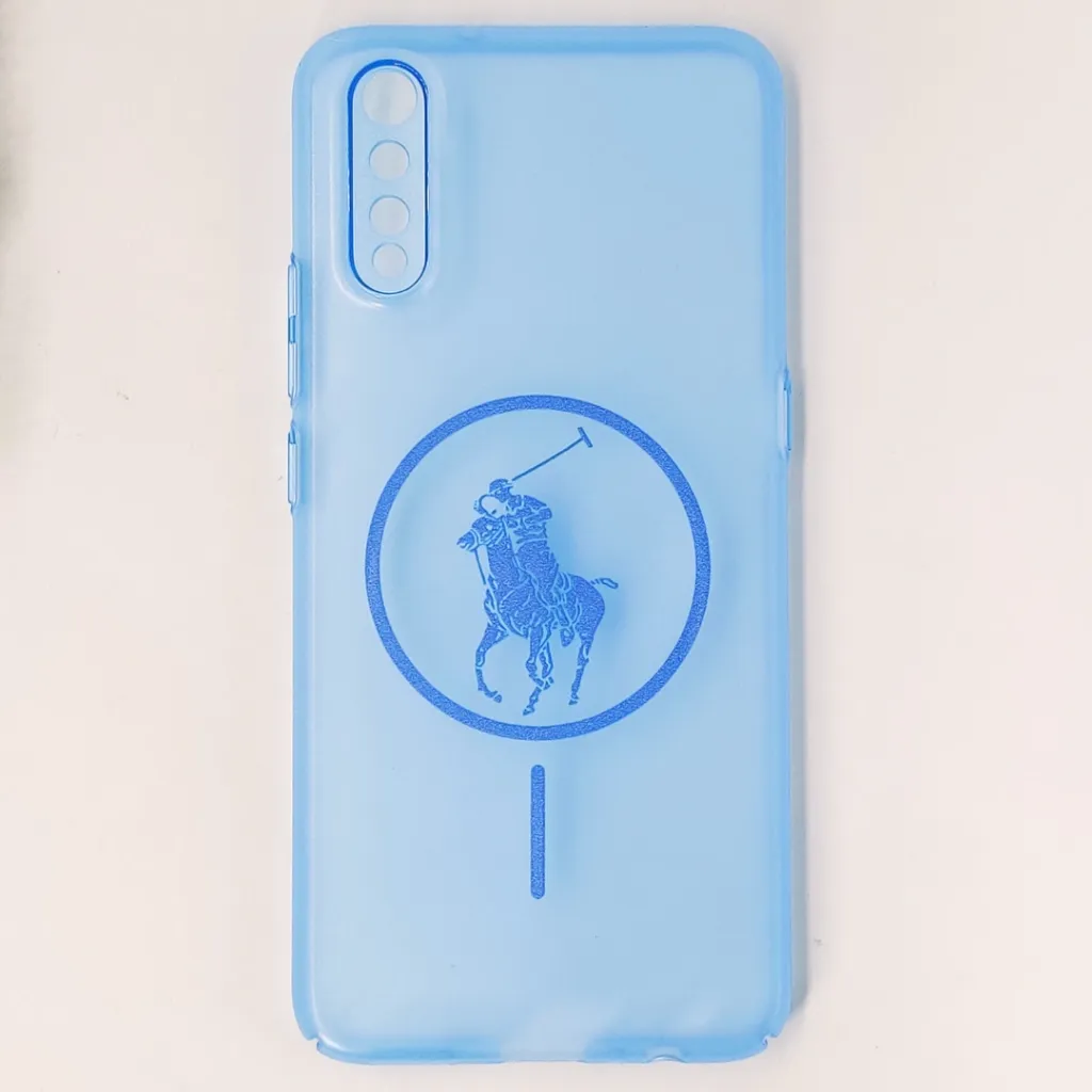 Vivo S1 3D Matte Acrylic Side Cutt With Polo Magsafe Printed Back Case (Blue)