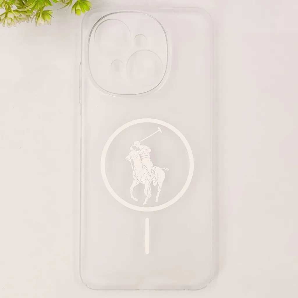 Tecno POP 9|Spark GO 1 3D Matte Acrylic Side Cutt With Polo Magsafe Printed Back Case (Crystal)