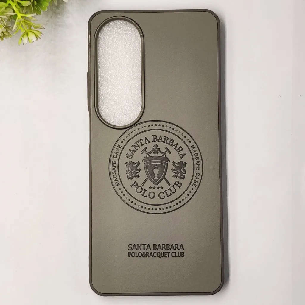 Oppo A60 Santa Barbara Polo & Racquet Club Leather Back Case (Gray)