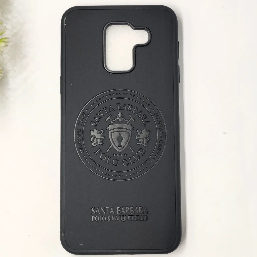 Samsung J6 2018|J6 Santa Barbara Polo & Racquet Club Leather Back Case (Black)