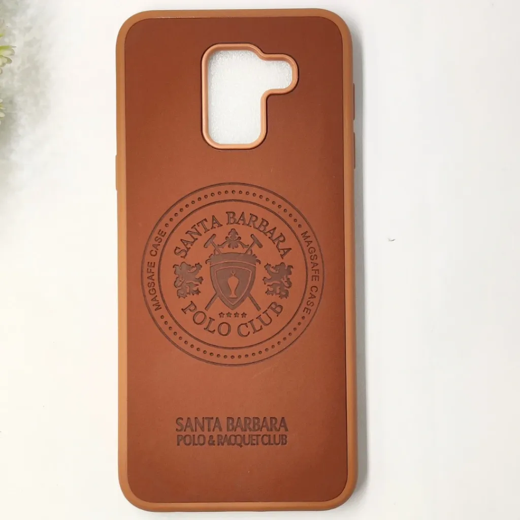 Samsung J6 2018|J6 Santa Barbara Polo & Racquet Club Leather Back Case (Brown)