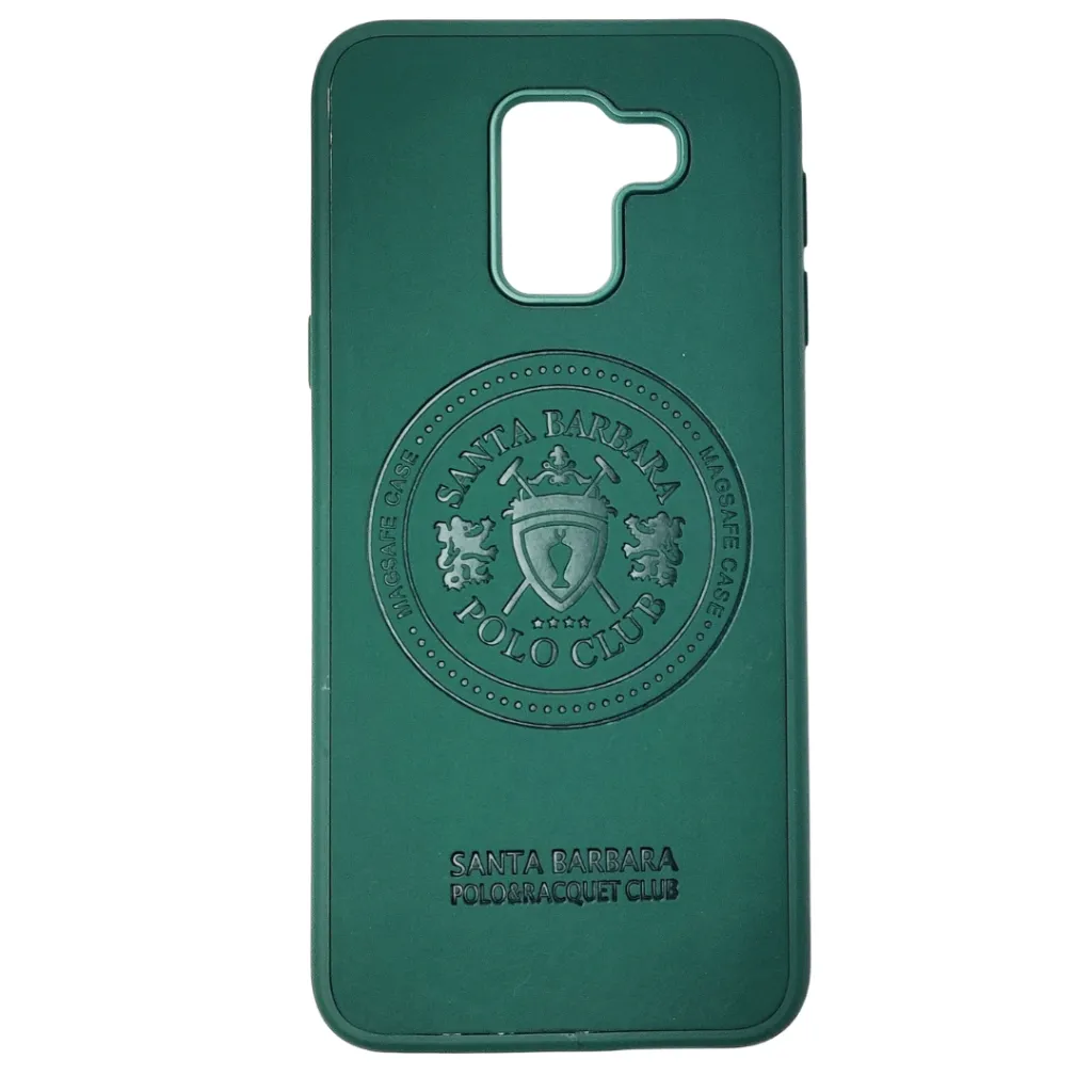 [PO42BSJ6-28-11] Samsung J6 2018|J6 Santa Barbara Polo & Racquet Club Leather Back Case (Green)