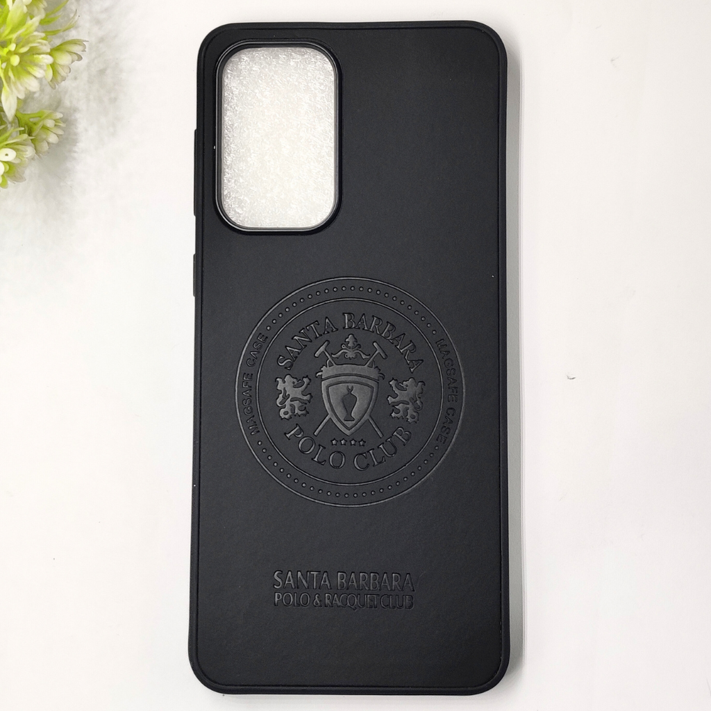 [PO42BSA33-28-2] Samsung A33 4G Santa Barbara Polo & Racquet Club Leather Back Case (Black)