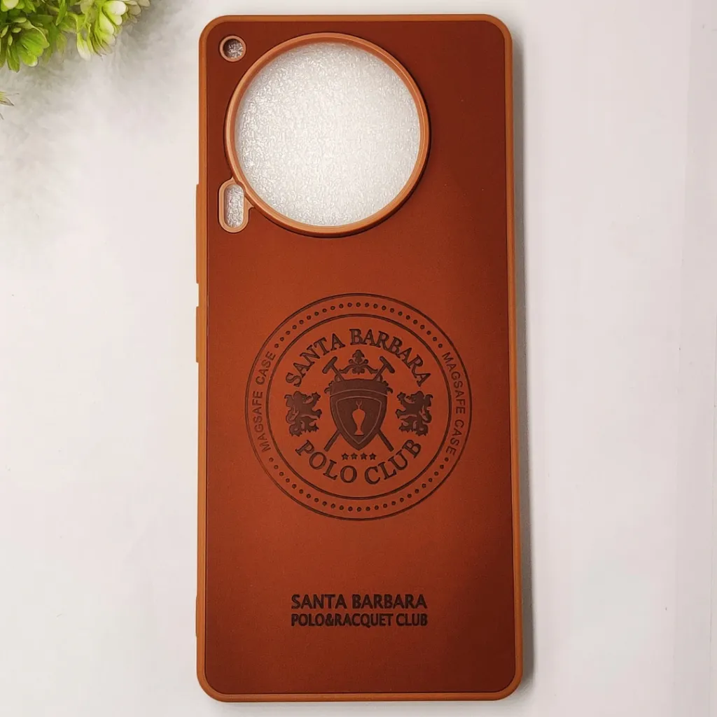 Tecno Camon 30 4G Santa Barbara Polo & Racquet Club Leather Back Case (Brown)