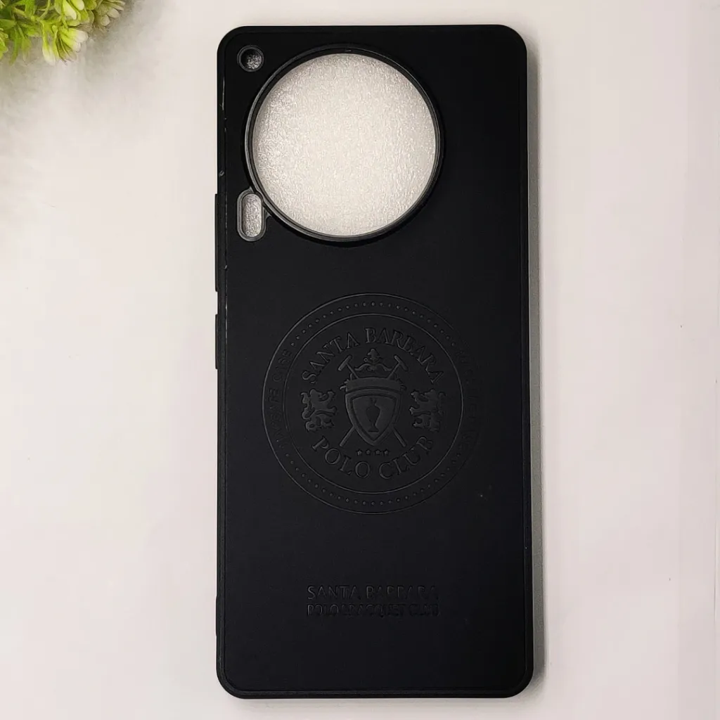 Tecno Camon 30 4G Santa Barbara Polo & Racquet Club Leather Back Case (Black)
