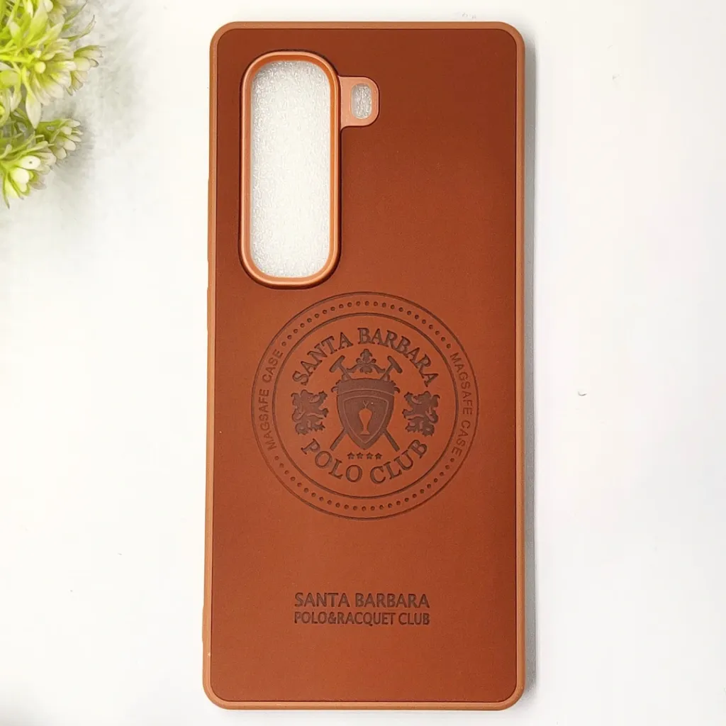 Infinix HOT 50 Pro Plus 4G Santa Barbara Polo & Racquet Club Leather Back Case (Brown)