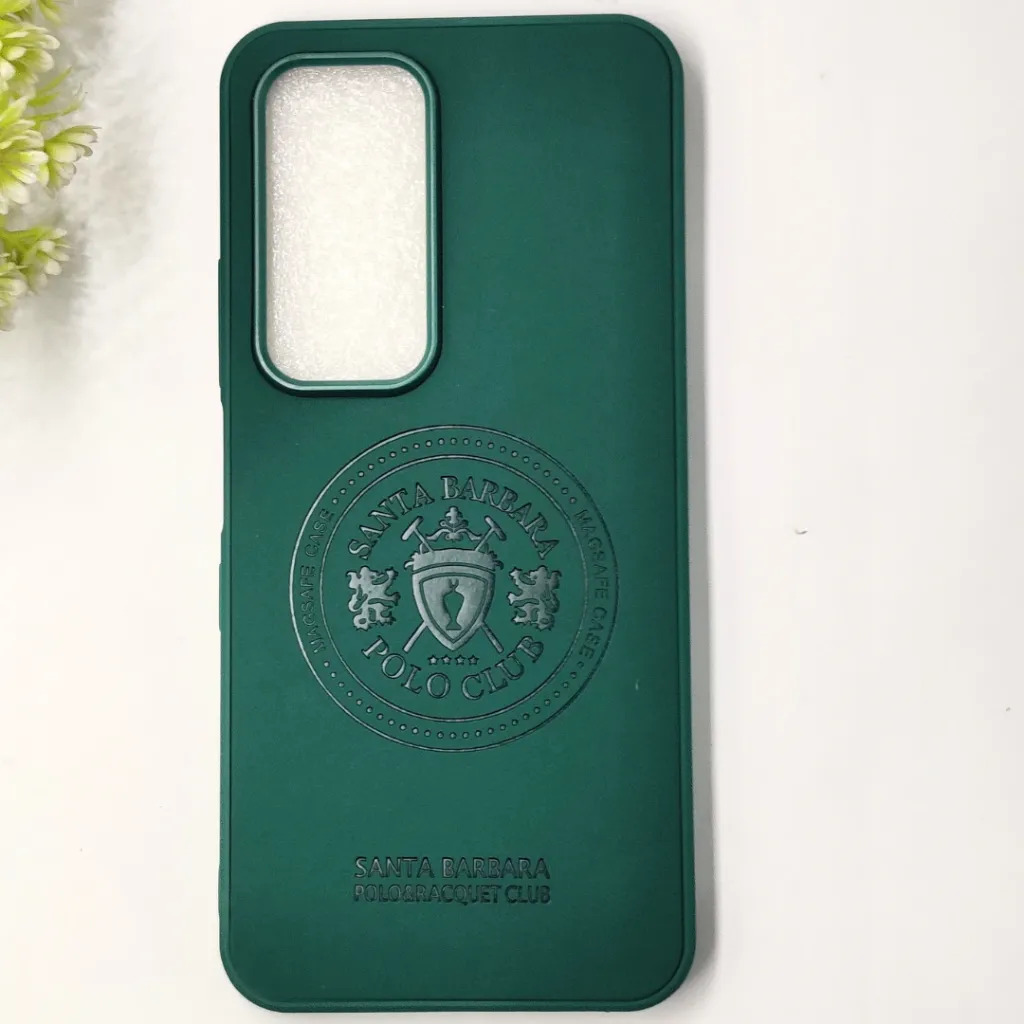 Infinix Hot 60 4G|Hot 60i 4G Santa Barbara Polo & Racquet Club Leather Back Case (Green)