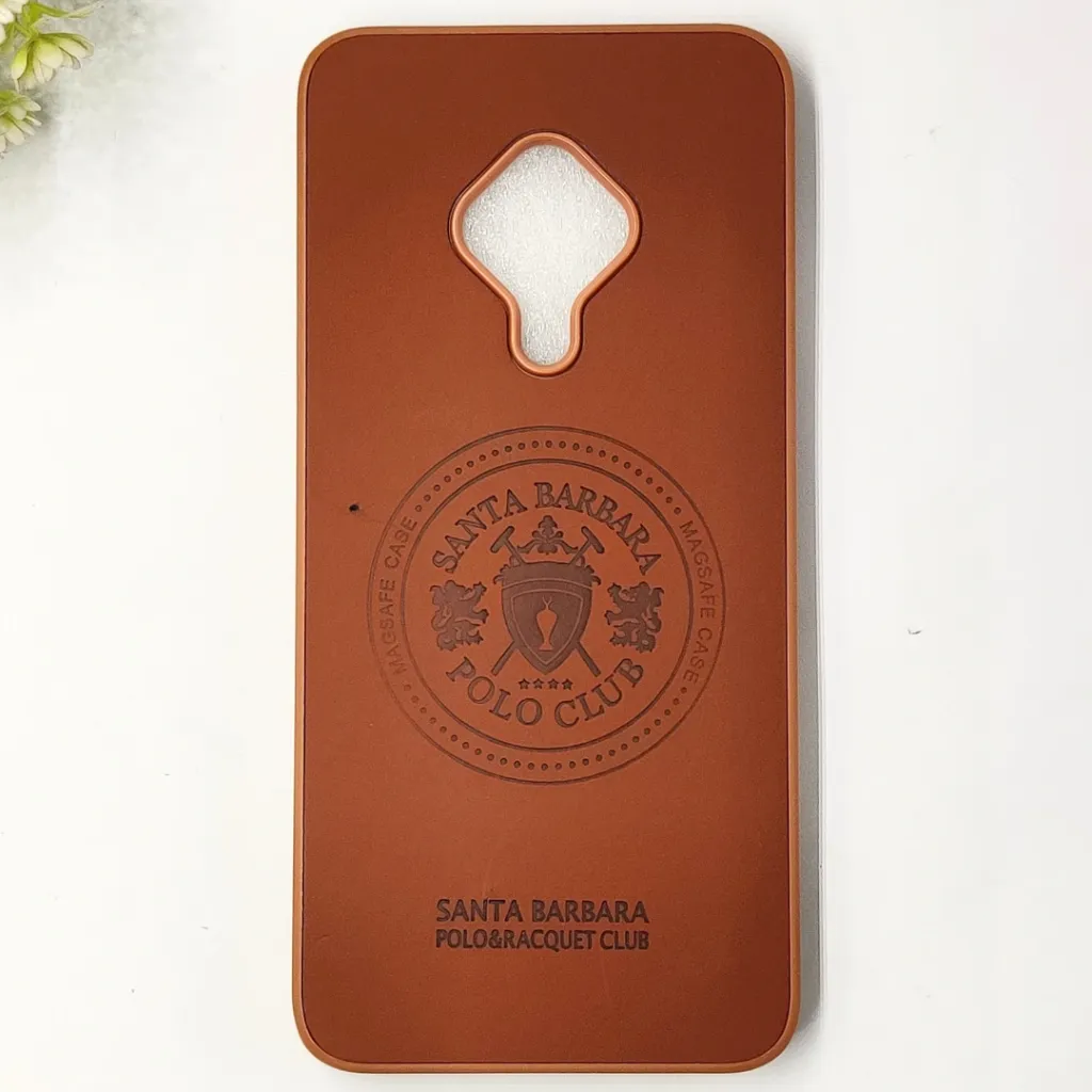 [PO42BVIS1PR-28-13] Vivo S1 Pro|Y51 Santa Barbara Polo & Racquet Club Leather Back Case (Brown)