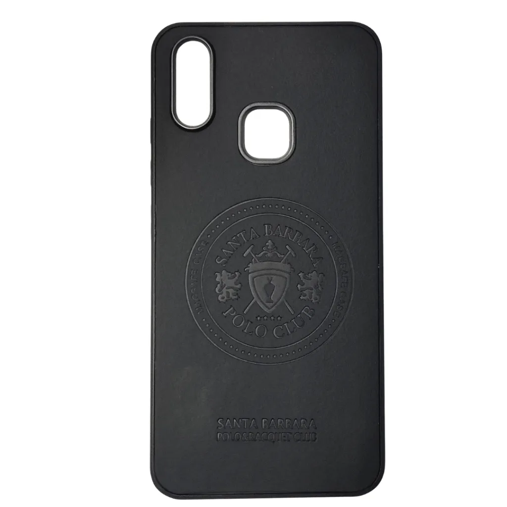 Vivo Y95|Y91|U1|Y91i|Y70 Santa Barbara Polo & Racquet Club Leather Back Case (Black)