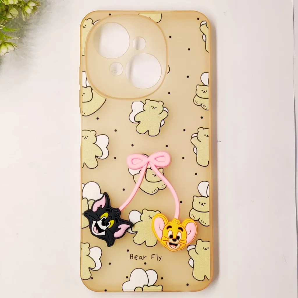 Tecno Spark Go 1|Spark Go 2025|Pop 9 Fancy Soft Silicone Cartoon Theme Back Case (Skin)