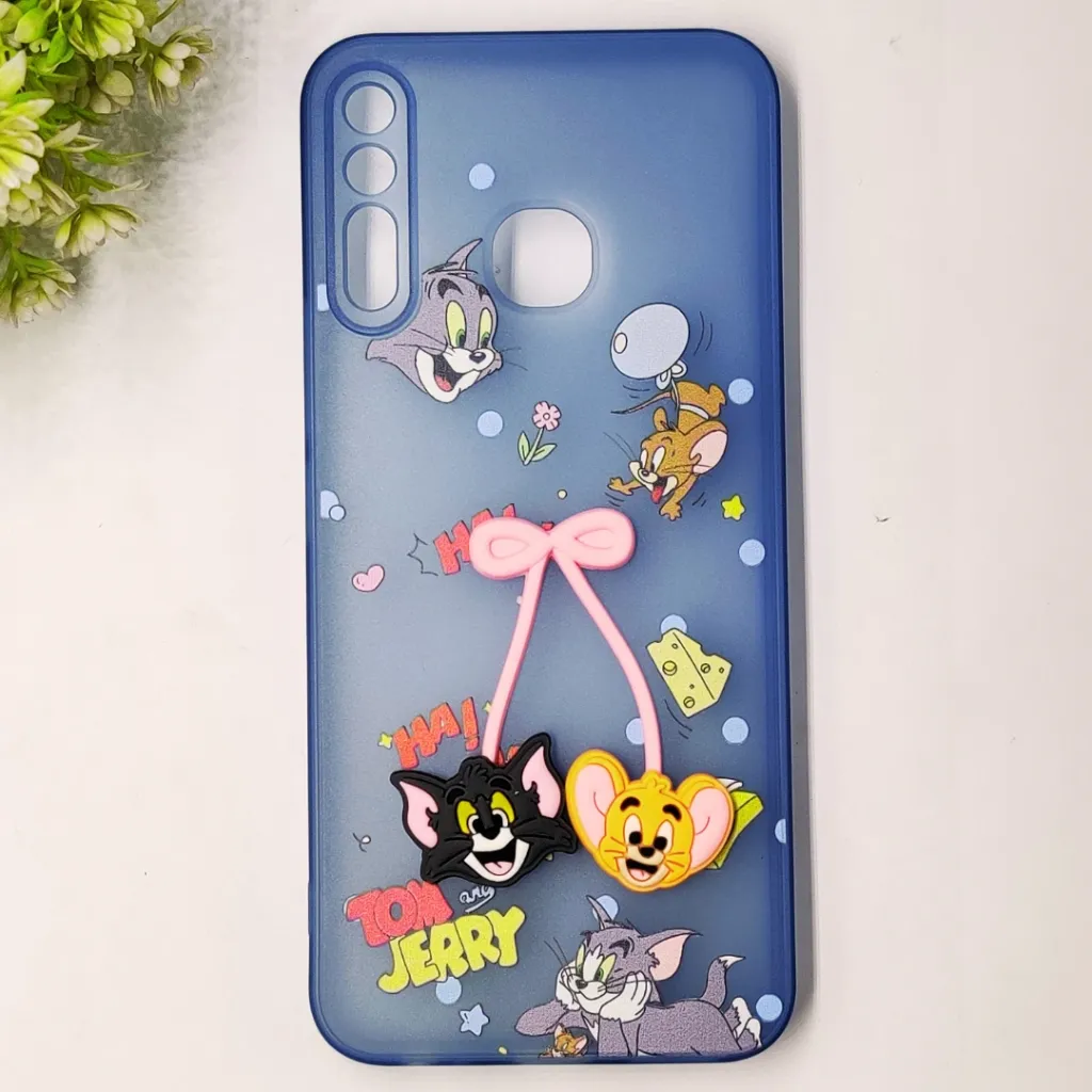 [PO45BIHOT8-2-3] Infinix Hot 8|Hot 8 lite|Tecno Spark 4 Fancy Soft Silicone Cartoon Theme Back Case (Blue)