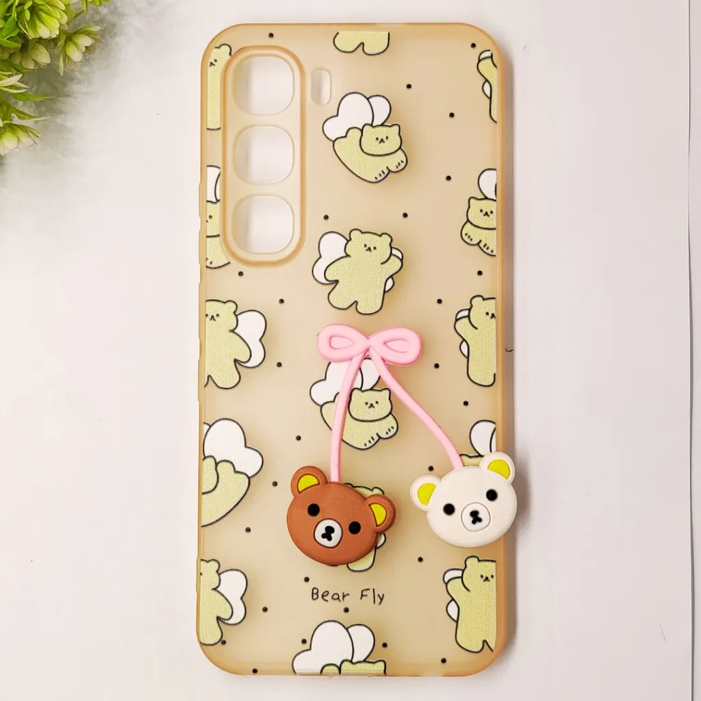 Infinix Hot 60 Pro 4G Fancy Soft Silicone Cartoon Theme Back Case (Skin)