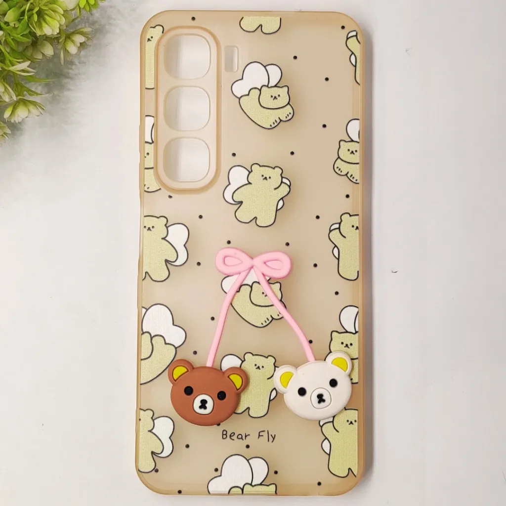 Infinix Hot 60i 4G|Hot 60 4G Fancy Soft Silicone Cartoon Theme Back Case (Skin)