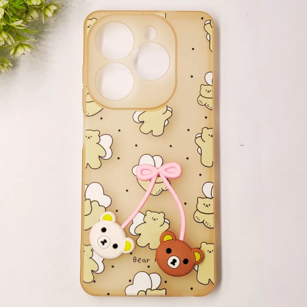 Infinix Hot 40i|Smart 8|Smart 8 Pro |Tecno Pop 8|Spark 20C|Spark 20 Fancy Soft Silicone Cartoon Theme Back Case (Skin)