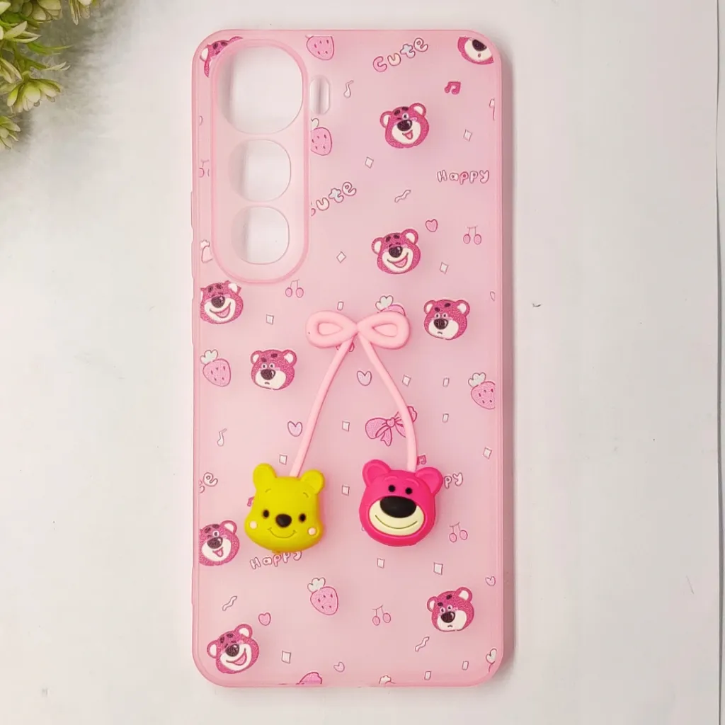 Vivo Y400 4G Fancy Soft Silicone Cartoon Theme Back Case (Baby Pink)