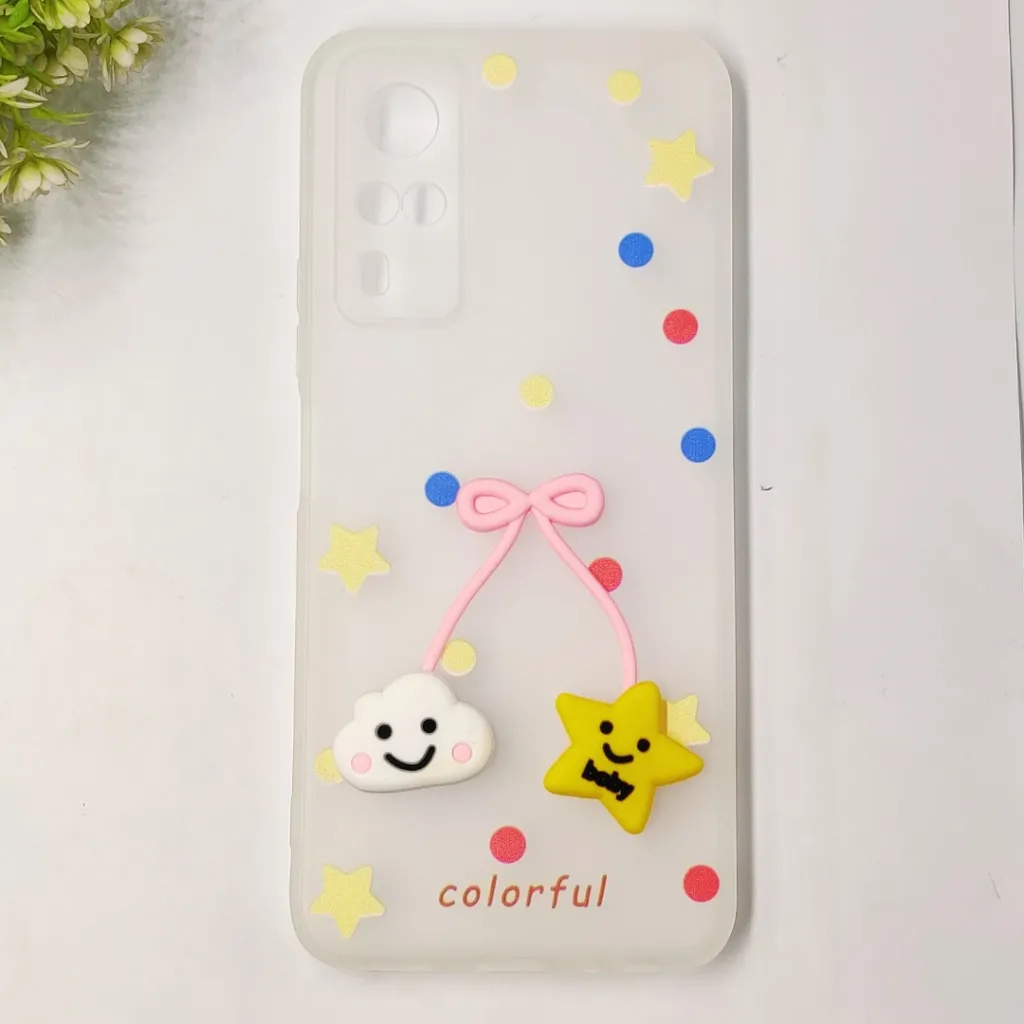Vivo Y31|Y51S|Y53S|Y51A|Y33 4G|Y51(2020) 4G Fancy Soft Silicone Cartoon Theme Back Case (Crystal)