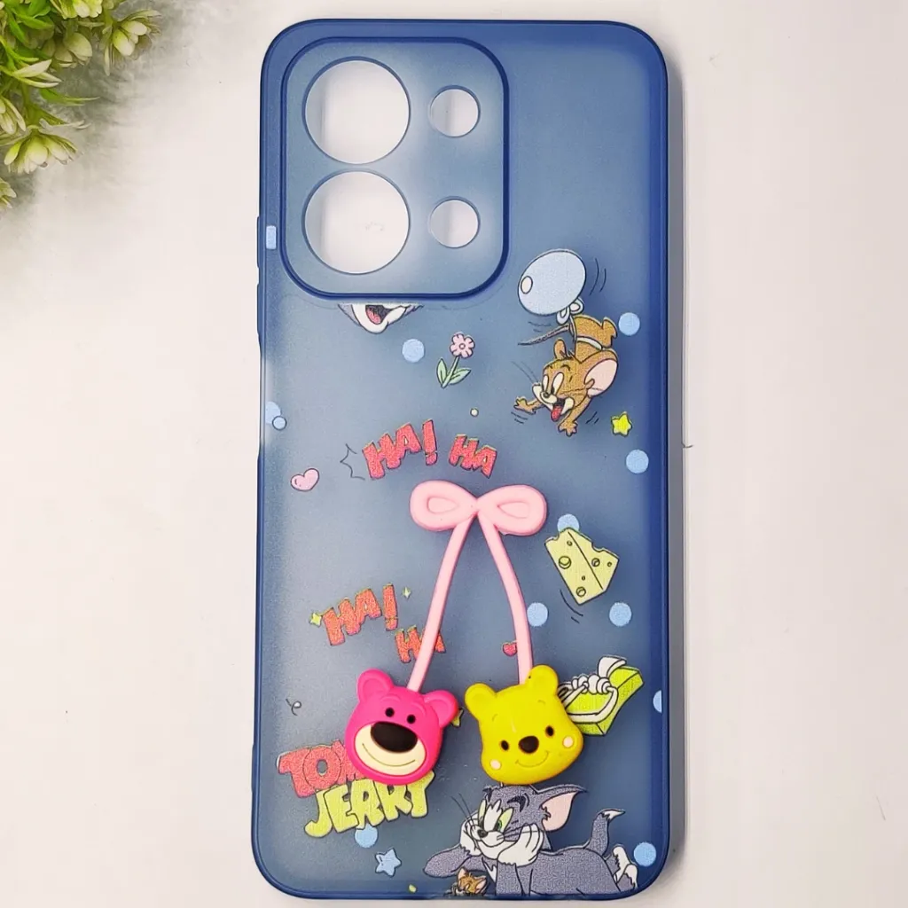 Xiaomi Redmi 15C 4G|Poco C85 4G Fancy Soft Silicone Cartoon Theme Back Case (Blue)