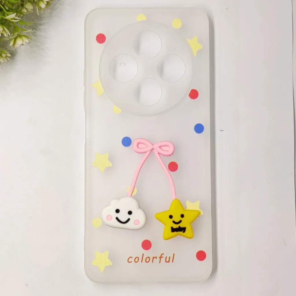 [PO45BMI14C-2-30] Xaiomi Redmi 14C|Poco C75 Fancy Soft Silicone Cartoon Theme Back Case (Crystal)