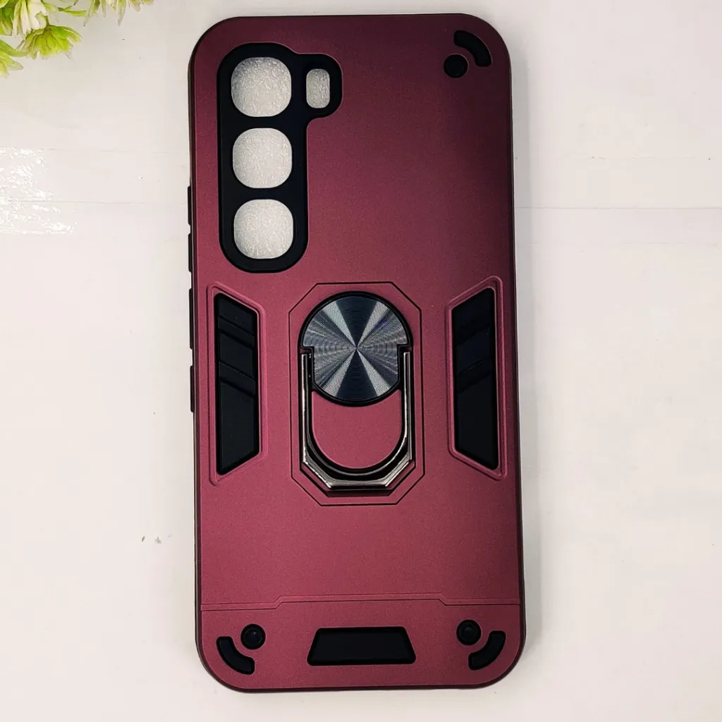 Infinix HOT 60 Pro 4G Armor Back Case (Maroon)