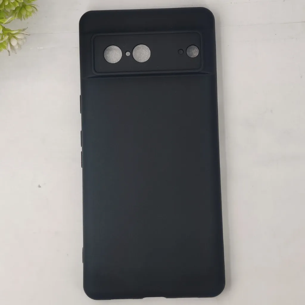 Google Pixel 7 Official Soft Silky Back Case (Black)