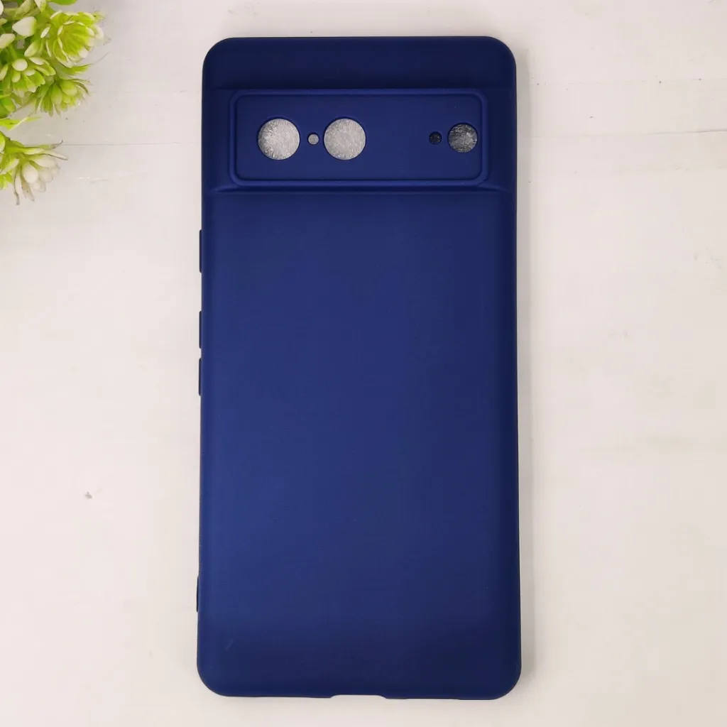 [PO23BGPXL7-7-17] Google Pixel 7 Official Soft Silky Back Case (Navy Blue)