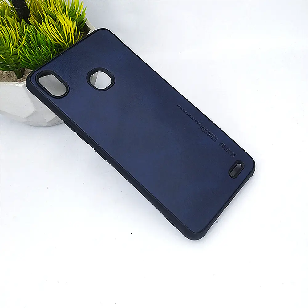 Infinix Smart 2 HD|X609 Leather Back Case (Navy Blue)