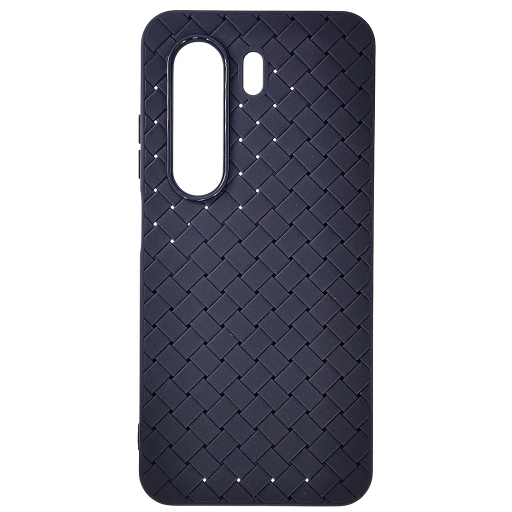iTel Power P70 Woven With Leather Feel Soft Silicone Back Case (Purple)