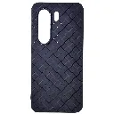 iTel Power P70 Woven With Leather Feel Soft Silicone Back Case (Purple)