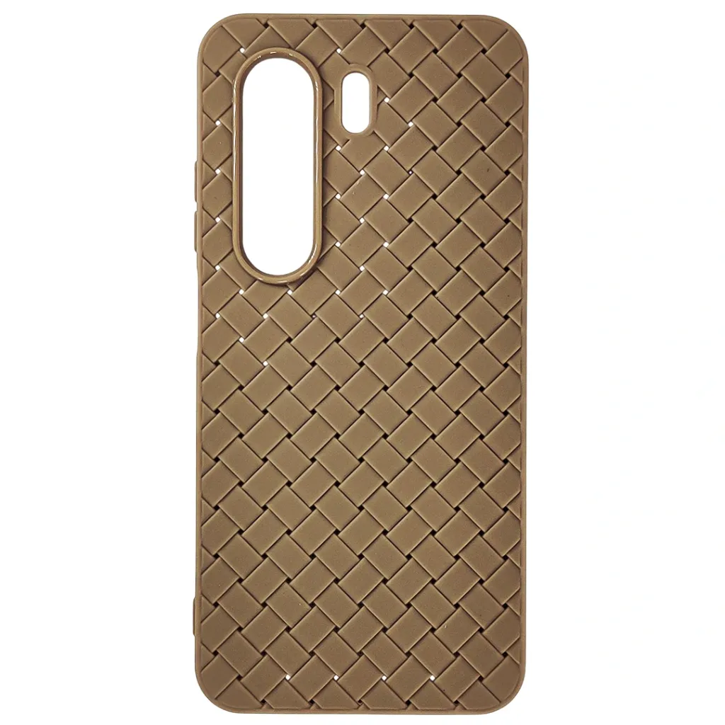 iTel Power P70 Woven With Leather Feel Soft Silicone Back Case (Desert Titanium)