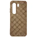 iTel Power P70 Woven With Leather Feel Soft Silicone Back Case (Desert Titanium)
