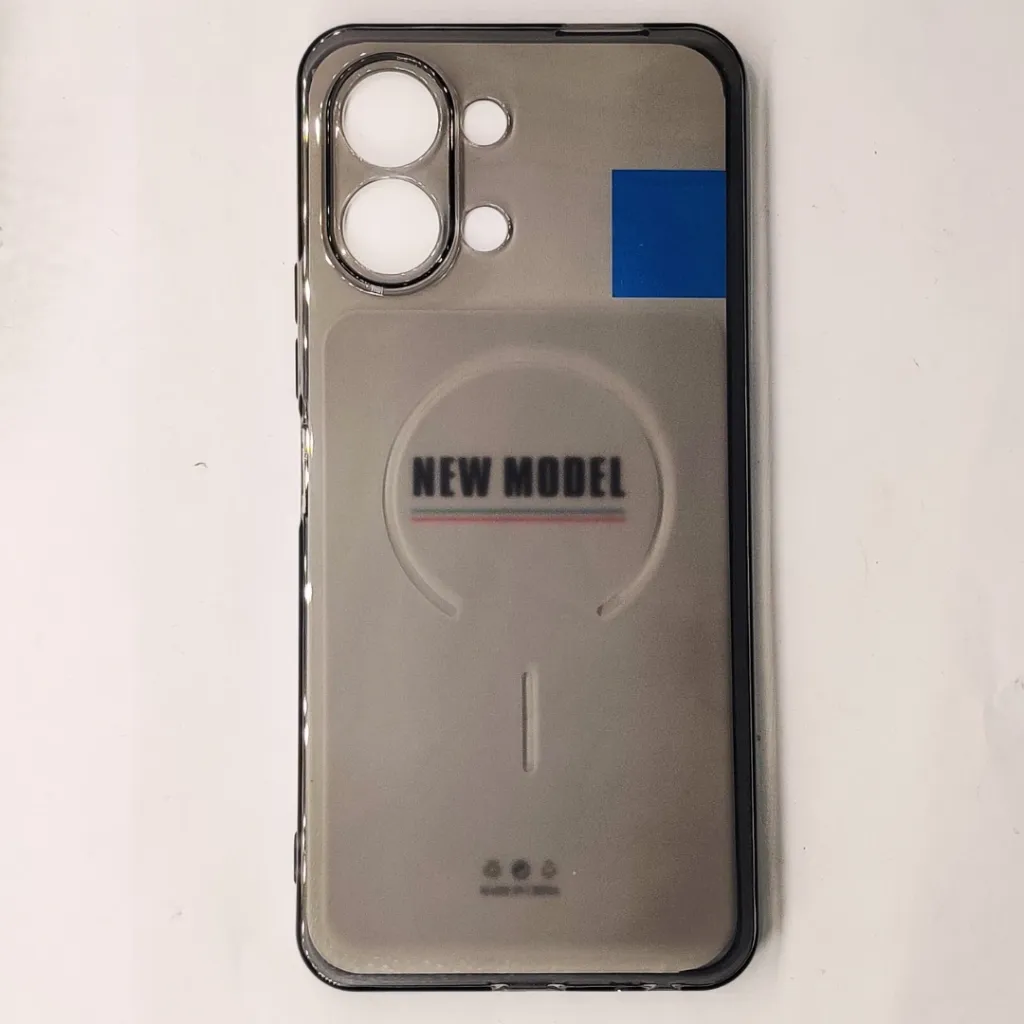 Tecno Spark Go 3 3D Colour Magsafe Logo Transparent|Tpu Back Case (Black)