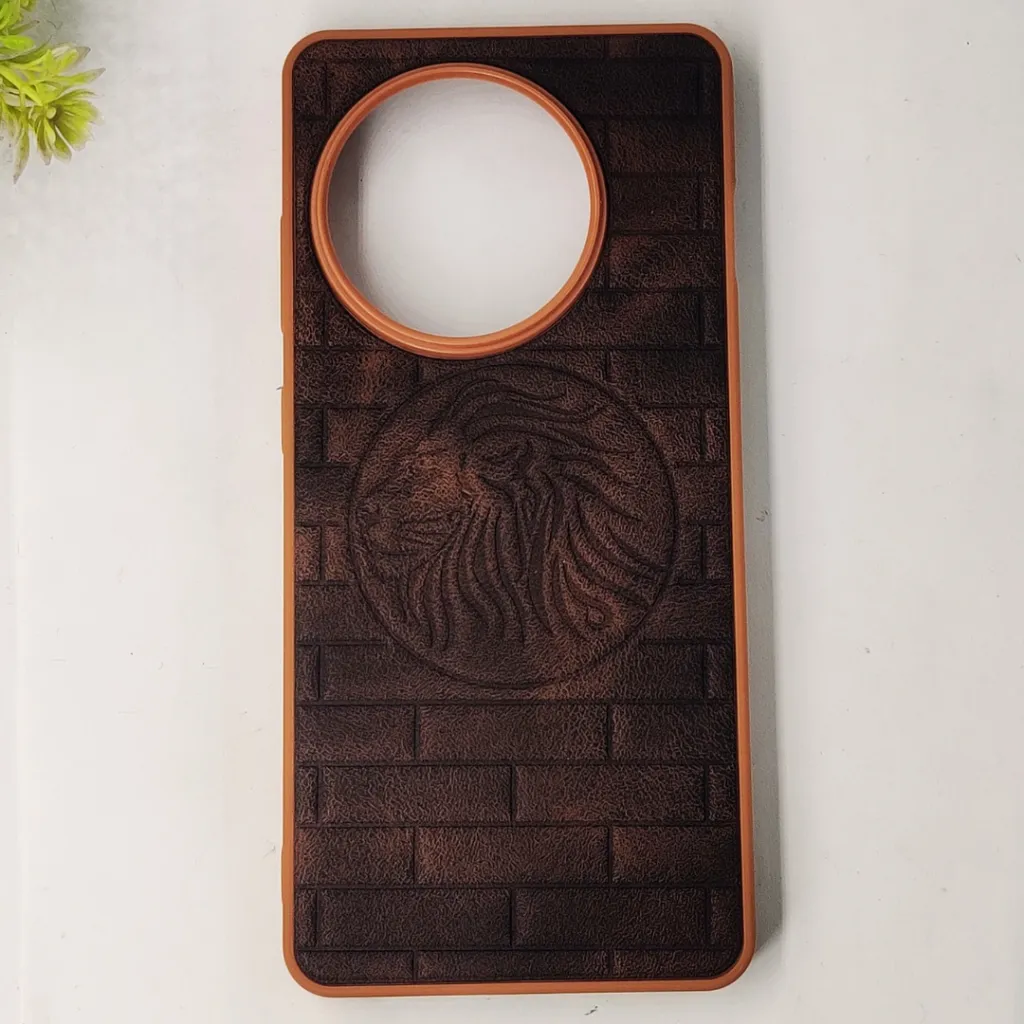 [PO56B1PL13R-1-34] OnePlus 13R 5G|Ace 5|Ace 5 Pro Prick Pattern Premium Leather Back Case (Dark Brown)