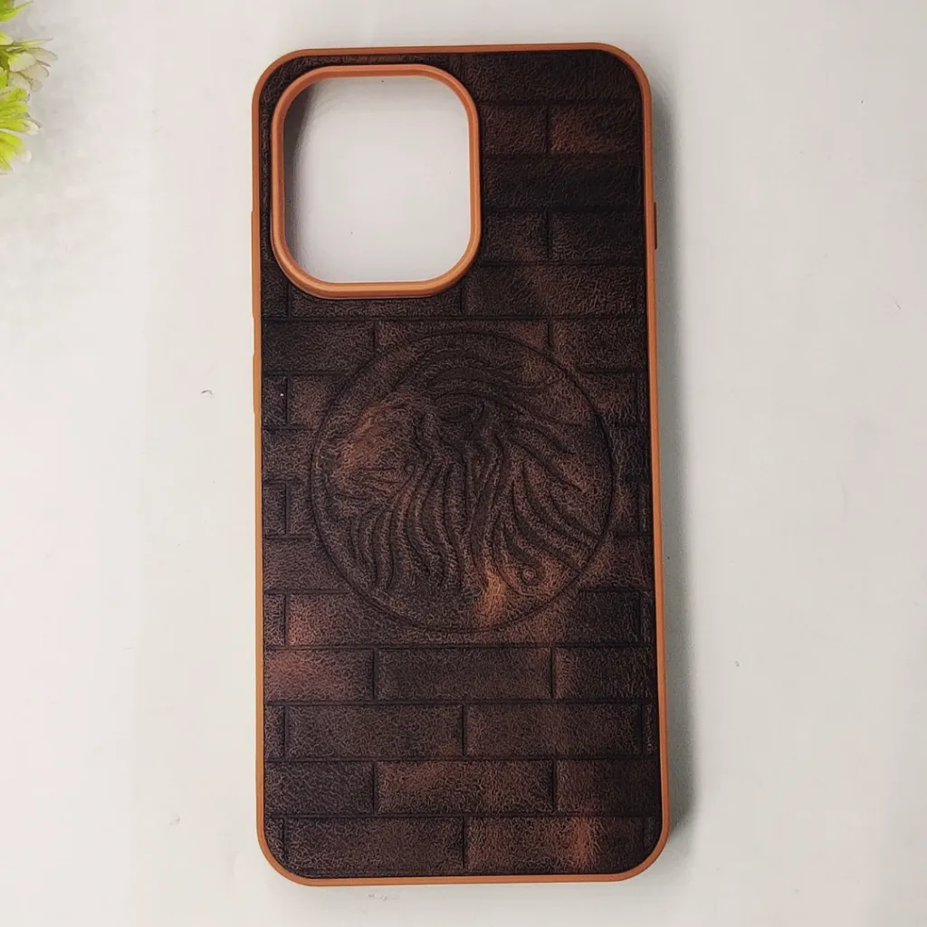 OnePlus 13T Prick Pattern Premium Leather Back Case (Dark Brown)