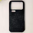 Xioami 17 Pro Max Prick Pattern Premium Leather Back Case (Black)