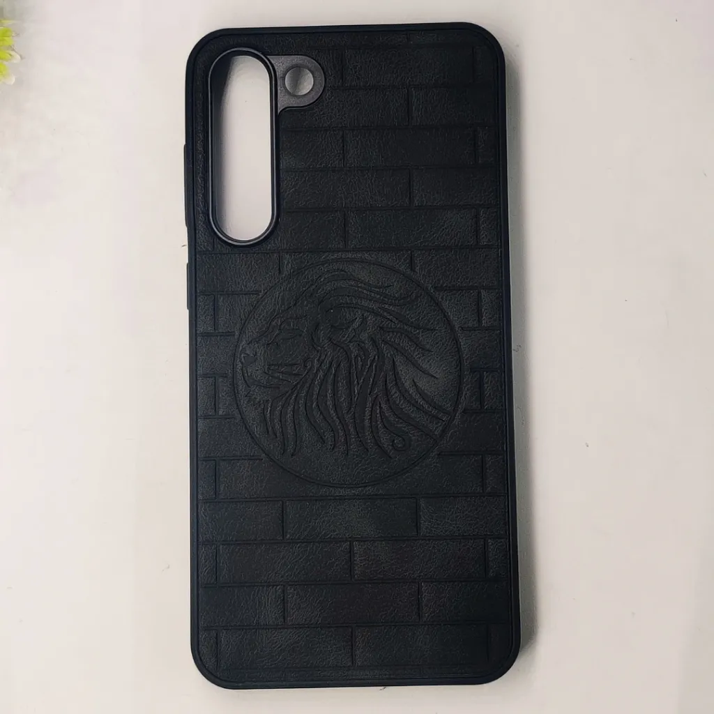 Samsung Galaxy S23 Plus Prick Pattern Premium Leather Back Case (Black)