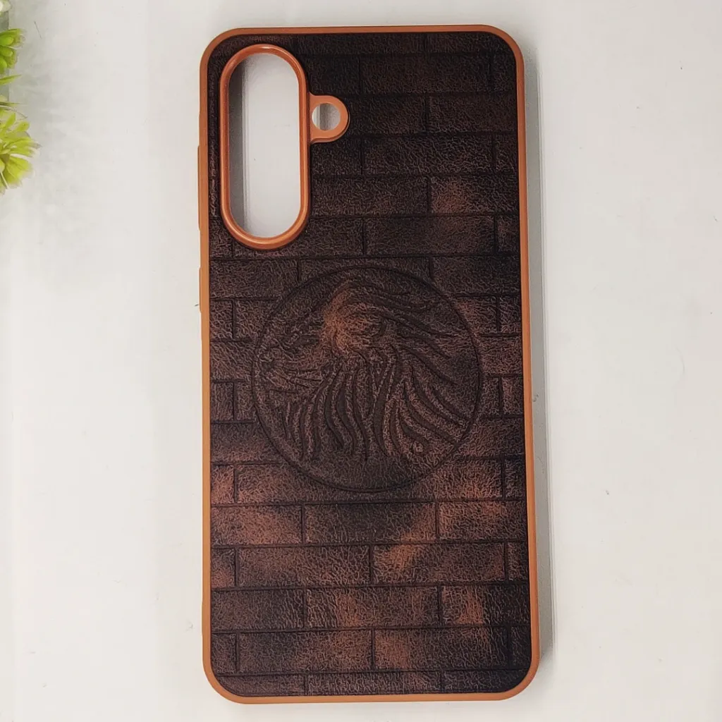 Samsung Galaxy A56|A36 5G Prick Pattern Premium Leather Back Case (Dark Brown)