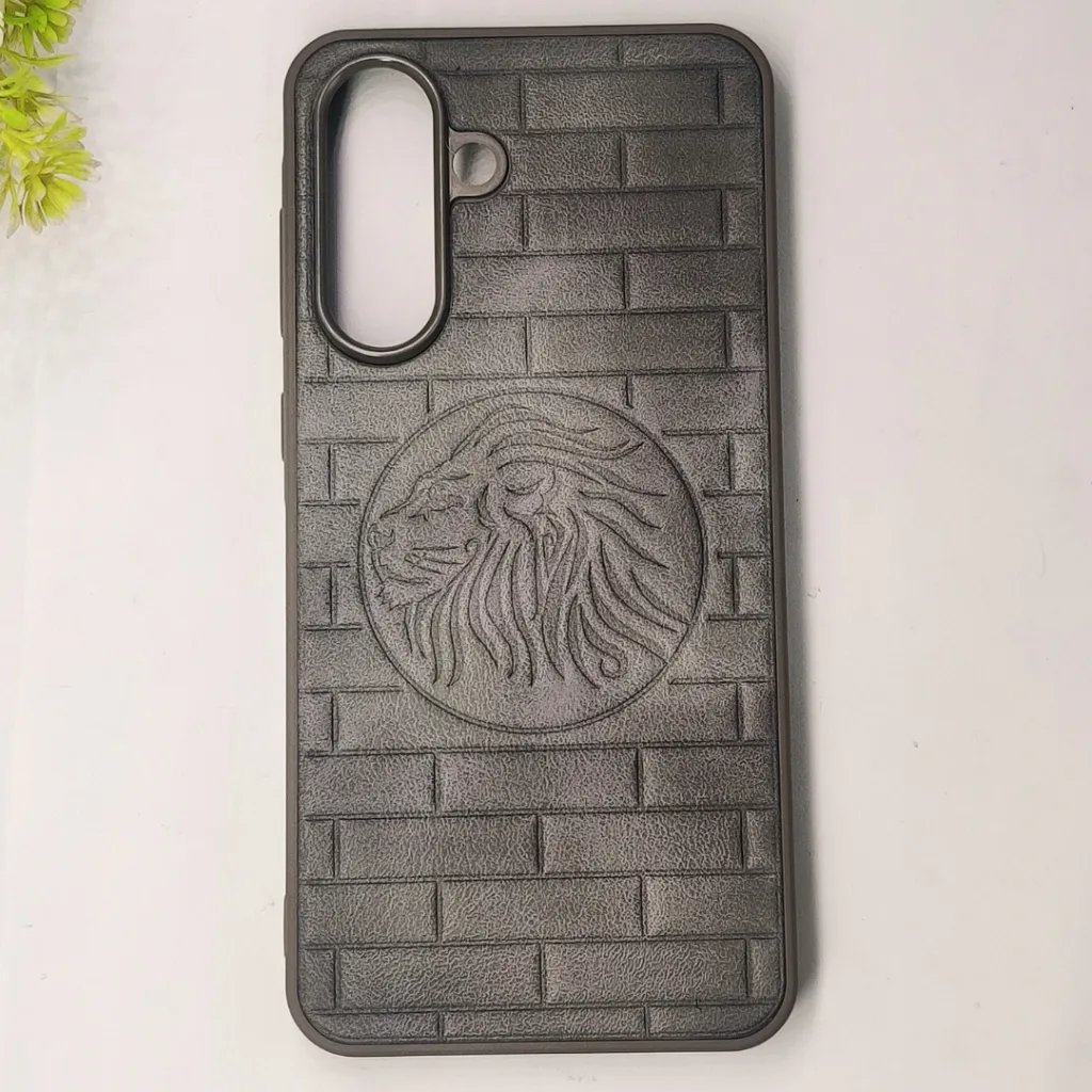 Samsung Galaxy A56|A36 5G Prick Pattern Premium Leather Back Case (Natural Titanium)