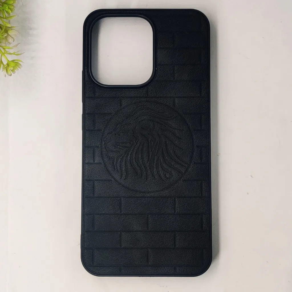 [PO56BORNO15-1-2] Oppo Reno 15 5G Prick Pattern Premium Leather Back Case (Black)
