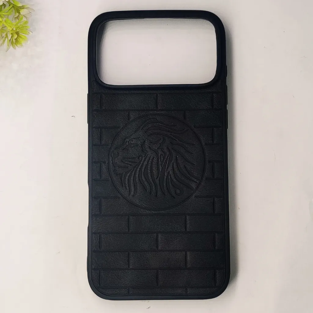 iPhone 17 Pro Max Prick Pattern Premium Leather Back Cas