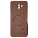 Samsung Galaxy J6 Plus Magsafe Logo X-Level Luxuary Premium Back Case (Brown)