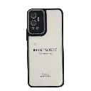 Infinix Hot 12|X6817 iPaky Transparent Colour Border With Camera Chrome Finishing Back Case (Black)