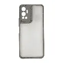 Infinix Hot 12|X6817 iPaky Transparent Colour Border With Camera Chrome Finishing Back Case (Natural Titanium)